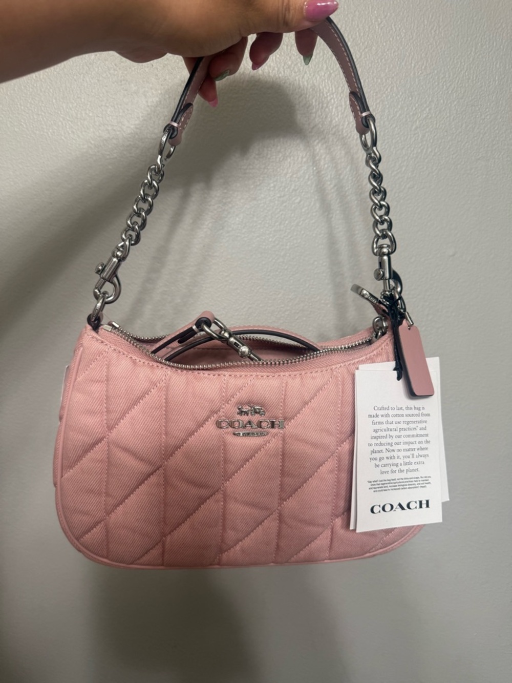 NWT Coach Teri Shoulder Bag Ballerina/Carnation